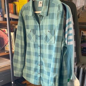 ZeroXposur Green Plaid Button Down Shirt